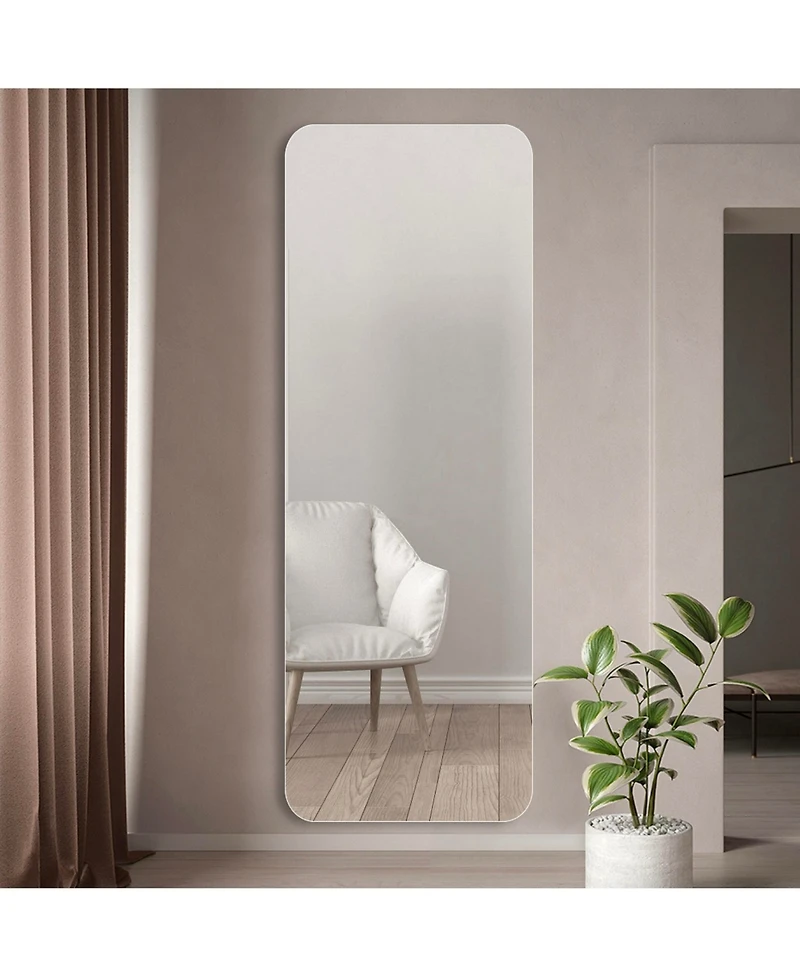 Busdays 56X15inch Wall-mounted round-angle dressing mirror high-quality 5mm silver mirror explosion-proof glass