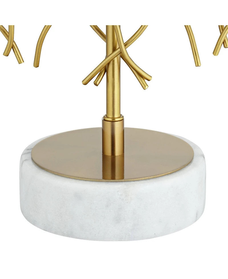 Possini Euro Design Johan Modern Table Lamp 30 1/2" Tall Sculptural Gold Open Grid Metal Drum Shade Bedroom Living Room Bedside Nightstand