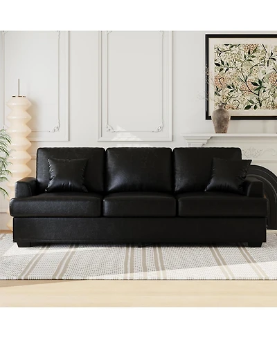 gaomon 86" Faux Leather Sofa