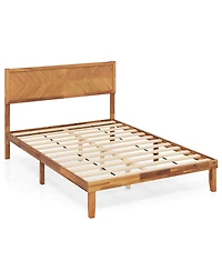 Gouun Bed Frame with Headboard and Storage Space