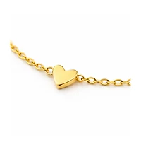 Rebl Jewelry Dainty Heart Station Bracelet Stainless Steel