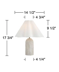 360 Lighting Demi 17 3/4" High Marbleized Metal Accent Table Lamp with Dimmer