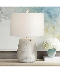 360 Lighting 23" High Small Mid Century Modern Accent Table Lamp Handcrafted Sandstone Finish Ceramic Living Room Colors May Vary
