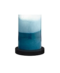 Possini Euro Design Roxanne Coastal Table Lamp with Round Riser 25" High Led Nightlight Drum Shade for Bedroom Living Room Bedside