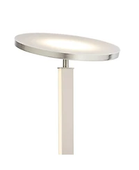 Possini Euro Design Aventura Modern 75 3/4" Tall Standing Floor Lamp Torchiere Led Metal Satin Nickel Finish