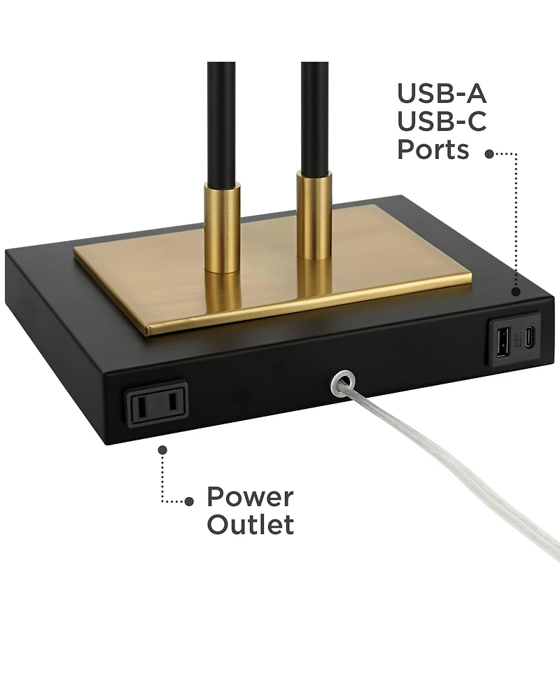 Franklin Iron Works Stefano 30 1/4"H 2-Light Pull Chain Usb Table Lamp Set of 2