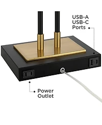 Franklin Iron Works Stefano 30 1/4"H 2-Light Pull Chain Usb Table Lamp Set of 2