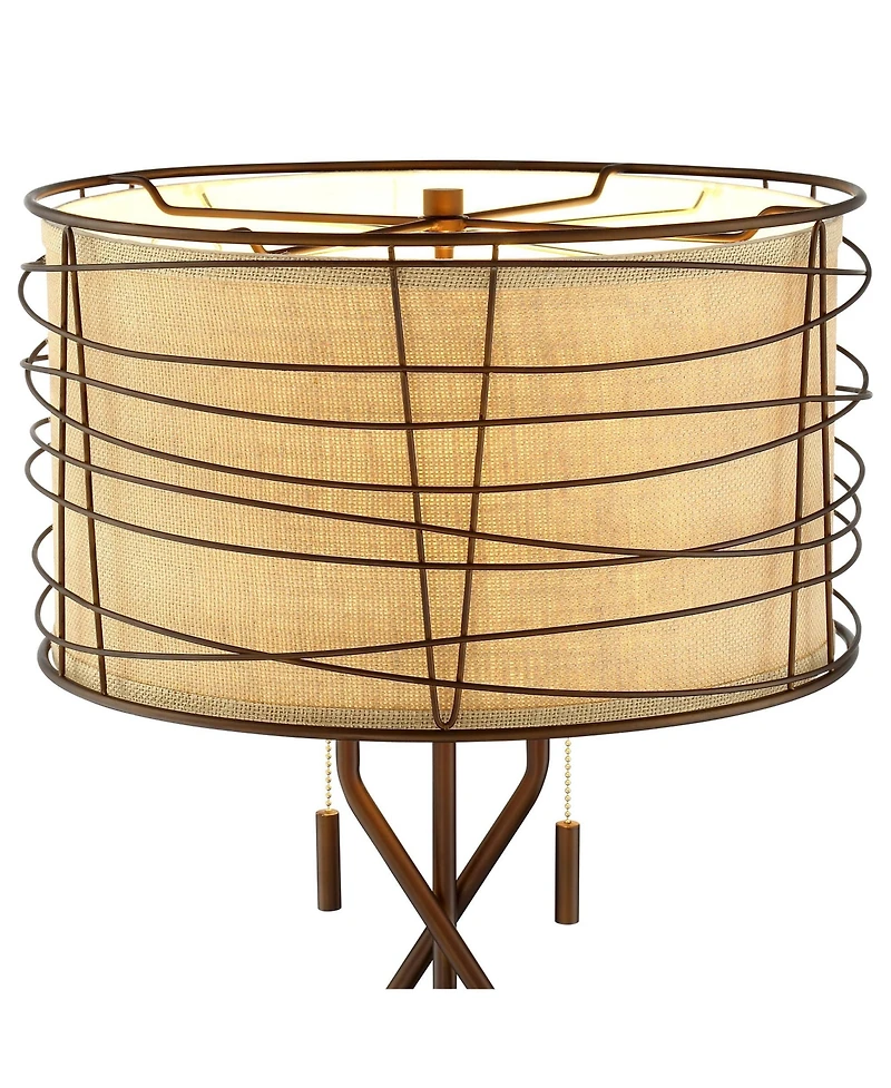 Franklin Iron Works Marlowe Industrial Table Lamp 28 3/4" Tall