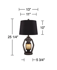 Franklin Iron Works Horace 25.25" Tall Rustic Table Lamps
