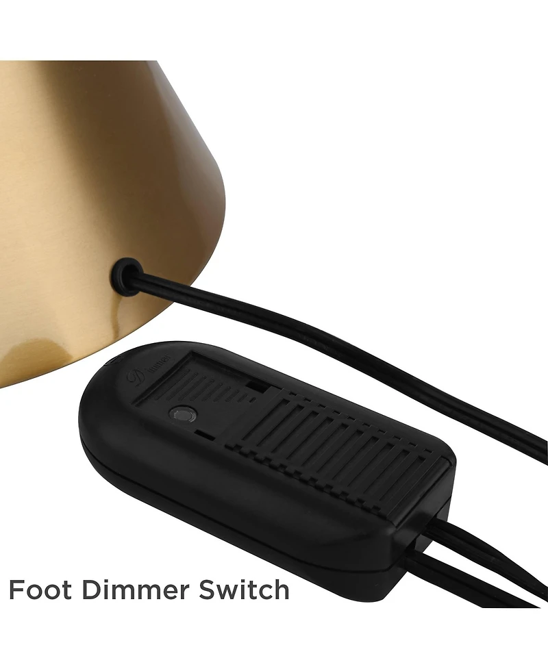 Possini Euro Design Piazza Modern Torchiere Floor Lamp with Riser 77" Tall Brass Metal Glass Shade for Living Room Bedroom Office House