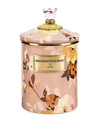 MacKenzie-Childs Wild Rose Mauve 48 oz. Medium Canister