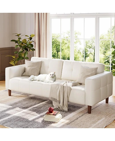 gaomon 83" Faux Leather Sofa