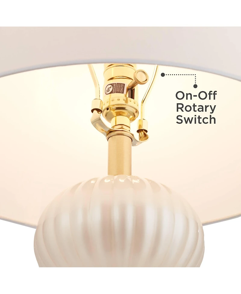 Possini Euro Design Possini Euro Grace 30"H Pearl Fluted Glass Table Lamp Set of 2