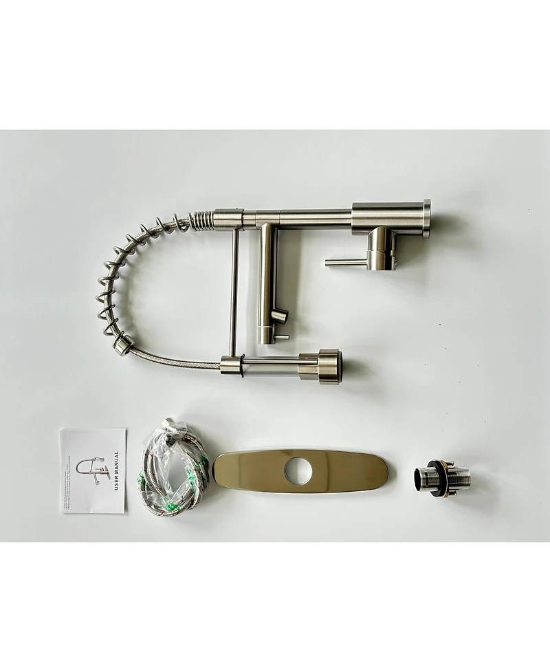 Busdays Touch Kitchen Faucet with Pull Down Sprayer, 2-Mode Spring Neck, Brushed Nickel