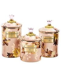 MacKenzie-Childs Wild Rose Mauve 48 oz. Medium Canister
