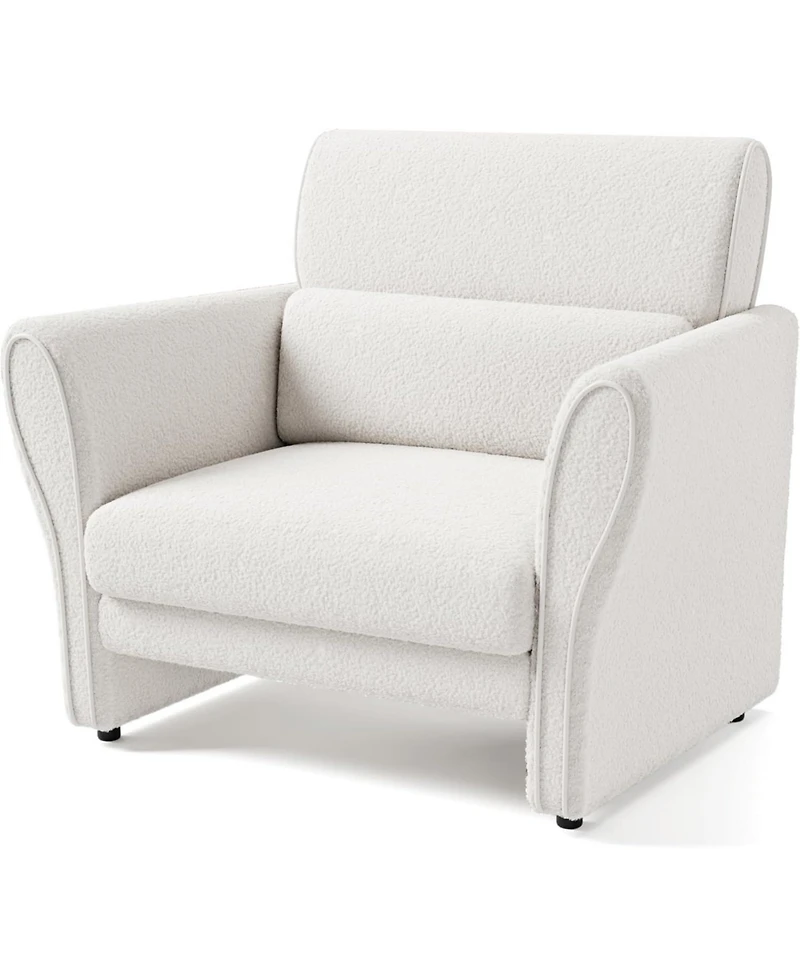 gaomon Upholstered Accent Chair with Arms, Comfy Reading Chair, Modern Lounge Chair for Living Room