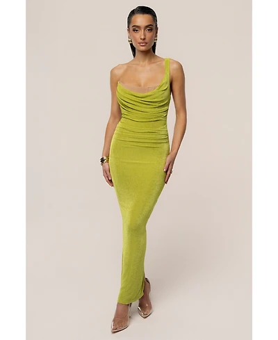 Jluxlabel Women's Slinky Krishna One Shoulder Maxi Dress
