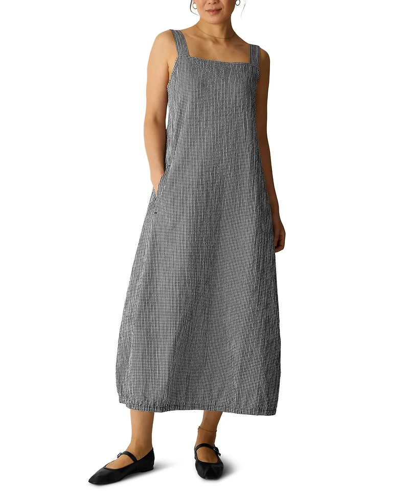Eileen Fisher Women's Sleeveless Square Neck Lantern Dress