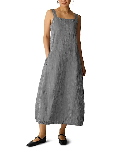 Eileen Fisher Women's Sleeveless Square Neck Lantern Dress