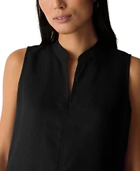 Eileen Fisher Women's Sleeveless Split Collar Dress