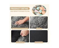 gaomon Bean Bag Chair, Adult Bean Bag Couch with Armrest, Soft Fluffy Faux Fur Beanbag Chair for Reading, Plush Lazy Sofa High-Density Foam Floor Sofa