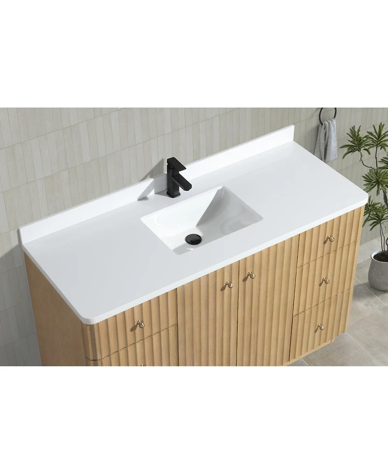 Ari Bath La Jolla 55" Bathroom Vanity Washed Oak