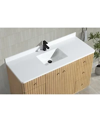 Ari Bath La Jolla 55" Bathroom Vanity Washed Oak