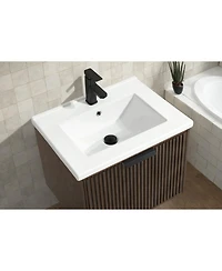 Ari Bath Diego 24" Floating Bathroom Vanity Walnut