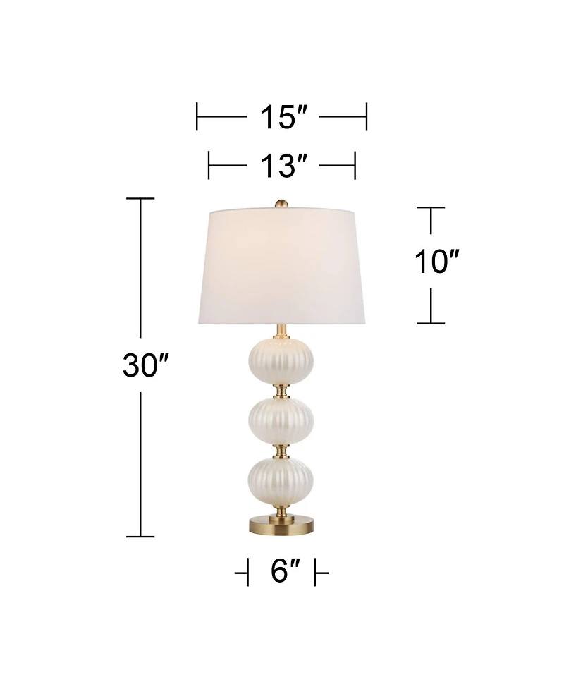 Possini Euro Design Possini Euro Grace 30" High Pearl Glass Table Lamp with Dimmer