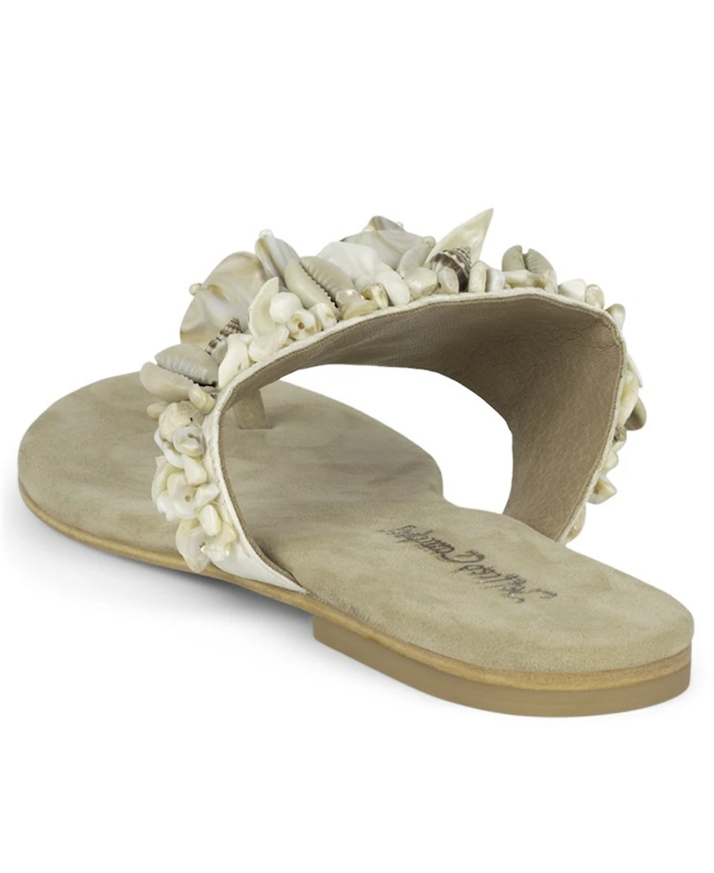 Jeffrey Campbell Women's Tidal Wave Shell Thong Flat Sandals