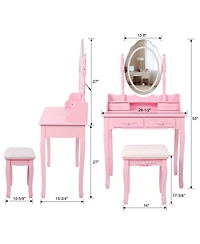Rainsken Princess Vanity Desk Set