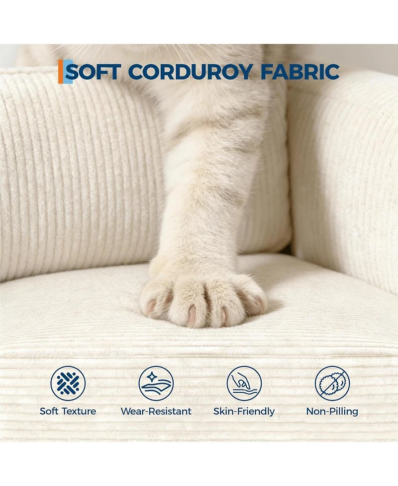 gaomon 86" Corduroy Sofa