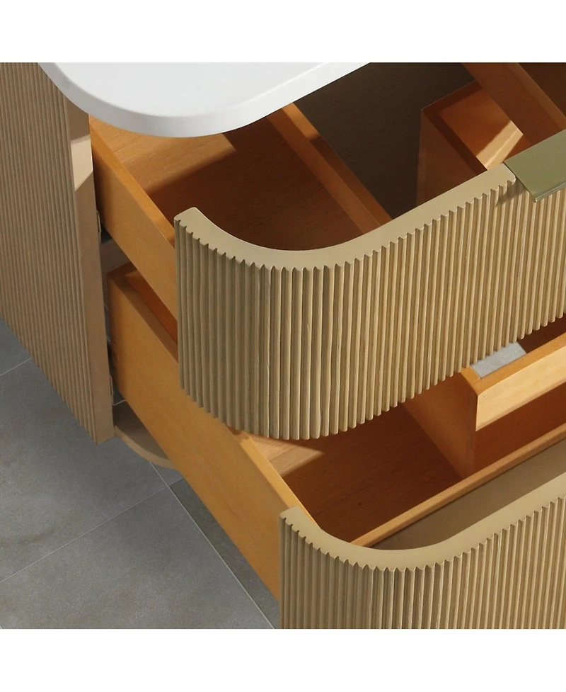 Ari Bath Chantal 24" Floating Bathroom Vanity Oak