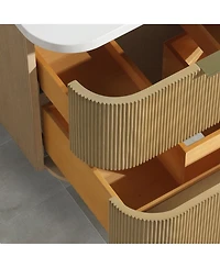 Ari Bath Chantal 24" Floating Bathroom Vanity Oak