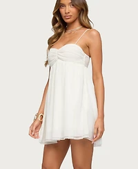 Edikted Women's Ariellah Chiffon Babydoll Mini Dress