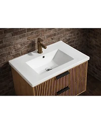 Ari Bath Diego 30" Floating Bathroom Vanity Weathered Fir