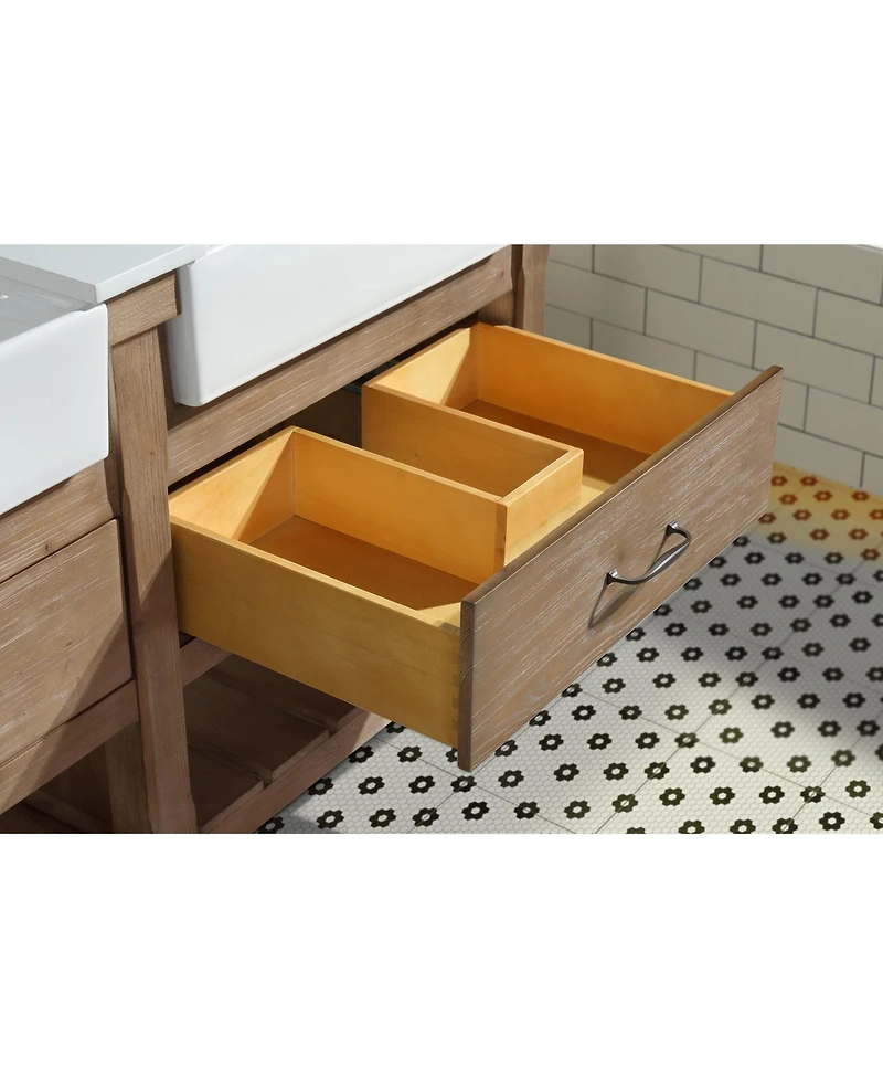 Ari Bath Marina 60" Bathroom Vanity Weathered Fir
