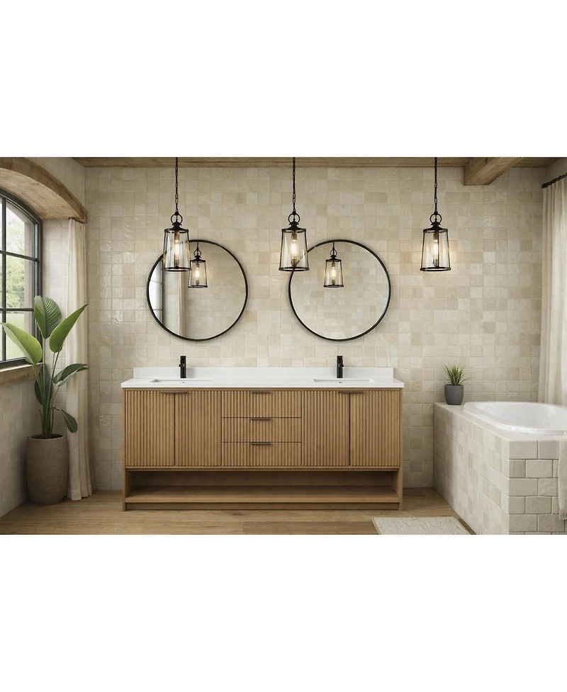 Ari Bath Diego 72" Bathroom Vanity Oak