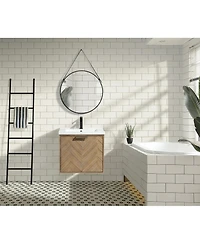 Ari Bath Carlsbad 24" Floating Bathroom Vanity Weathered Fir