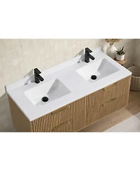 Ari Bath Diego 60" Floating Bathroom Vanity Oak
