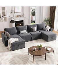 gaomon Sectional Sleeper Sofa with Pull-Out Bed