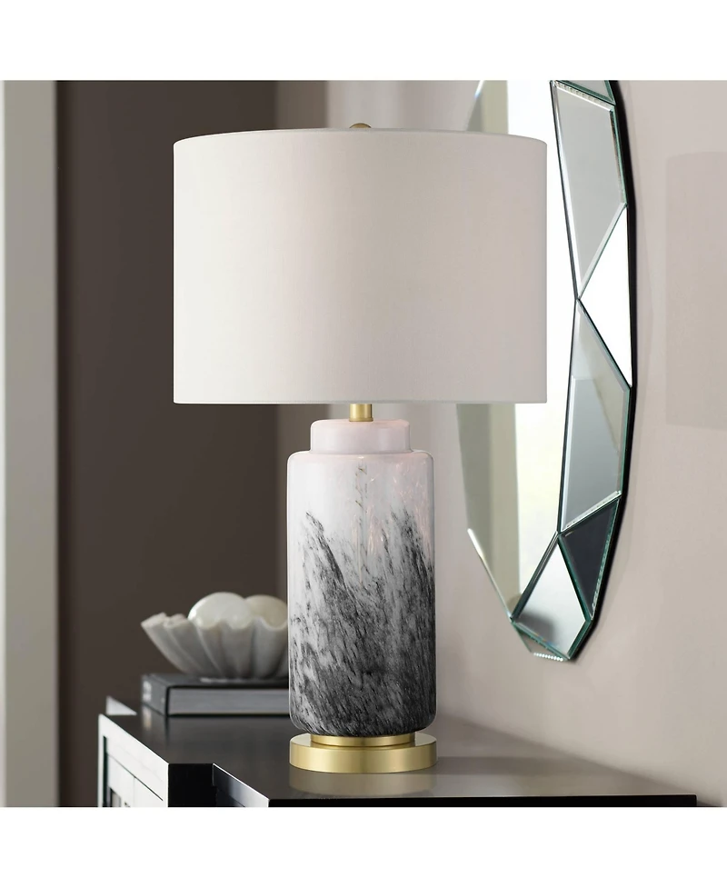 360 Lighting Tatiana 27 3/4" Tall Modern 3-Way Table Lamp Finish Art Glass Single Living Room Bedroom (Colors May Vary)