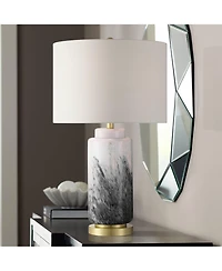 360 Lighting Tatiana 27 3/4" Tall Modern 3-Way Table Lamp Finish Art Glass Single Living Room Bedroom (Colors May Vary)