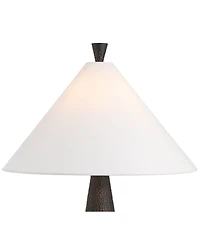 Possini Euro Design June 27" Tall Cone Modern Scandinavian 3-Way Table Lamp Finish Metal Single Shade Living Room Bedroom