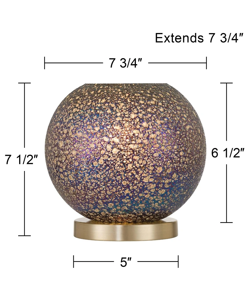 360 Lighting Pia 7 1/2" High Mosaic Glass Globe Accent Lamp