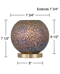 360 Lighting Pia 7 1/2" High Mosaic Glass Globe Accent Lamp