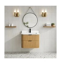 Ari Bath Chantal 30" Floating Bathroom Vanity Oak