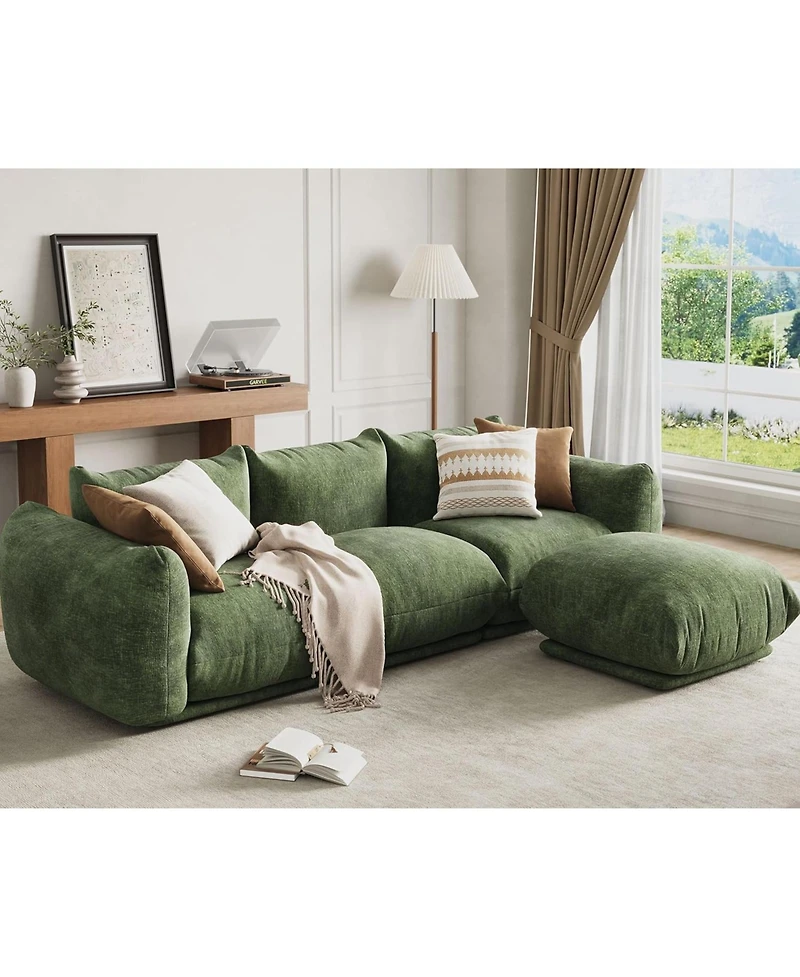 gaomon L-Shaped Modular Sectional Sofa, Chenille Cloud Couch with Deep Seat