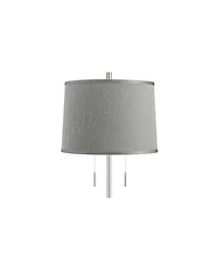 360 Lighting Abba Modern Floor Lamp Standing 66" Tall Brushed Nickel Dupioni for Living Room Bedroom Office House Home