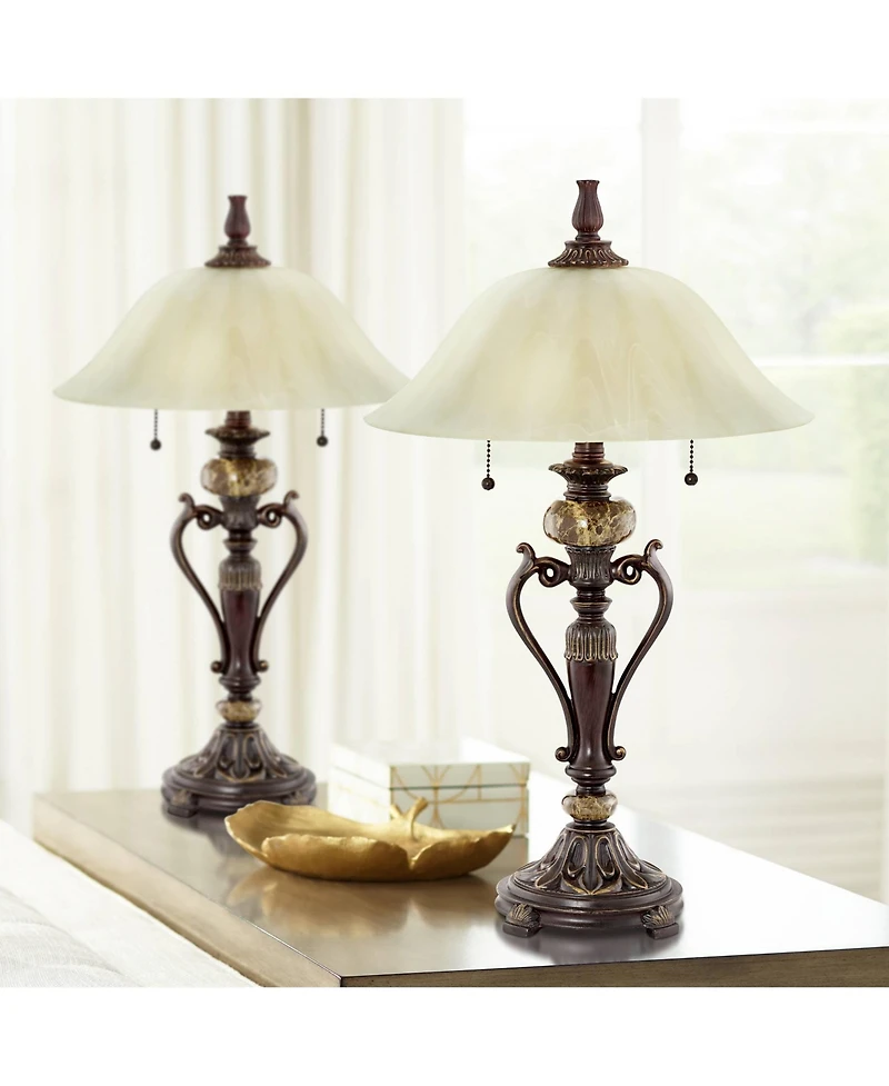 Kathy Ireland Traditional Table Lamps 26" High Set of 2